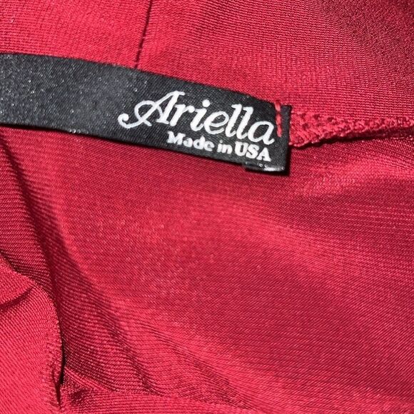 ARIELLA Burgundy Tie Collar Tunic Dress-S - Picture 7 of 8